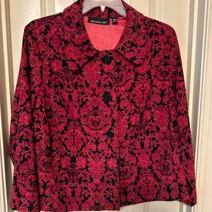 Briggs New York Red and Black Floral Blazer